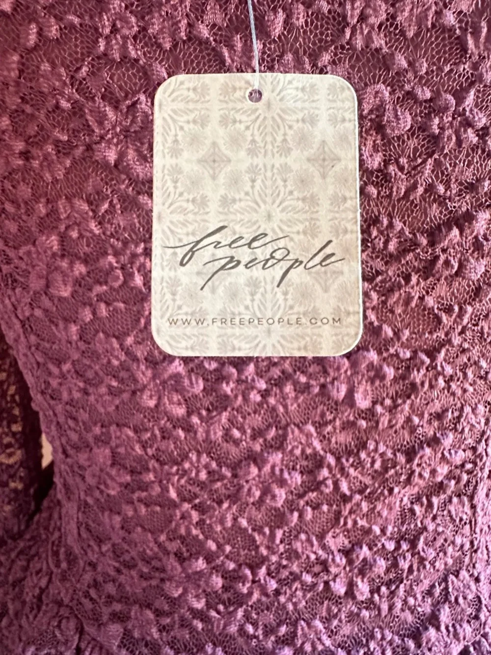 NWT Anthropologie Purple Long Sleeve Lacy Peplum Shirt